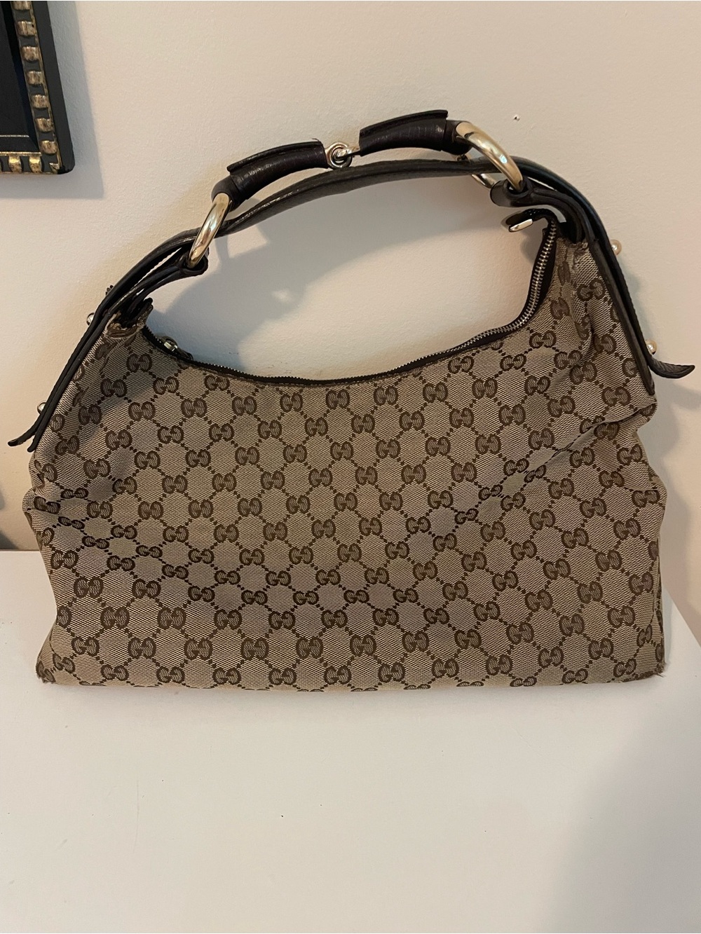 Gucci Beige/Brown Monogram Canvas